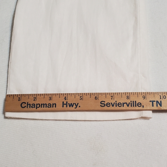 Elegant White Women's Linen Blend Pants With Pockets. Sz L - Picture 8 of 8